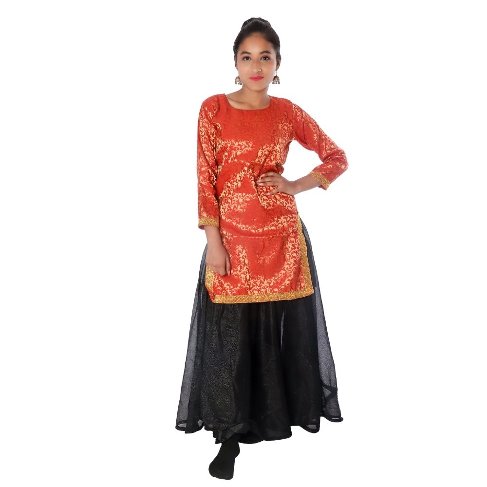 Indo Western Dance Fancy Dress Costume For Girls
