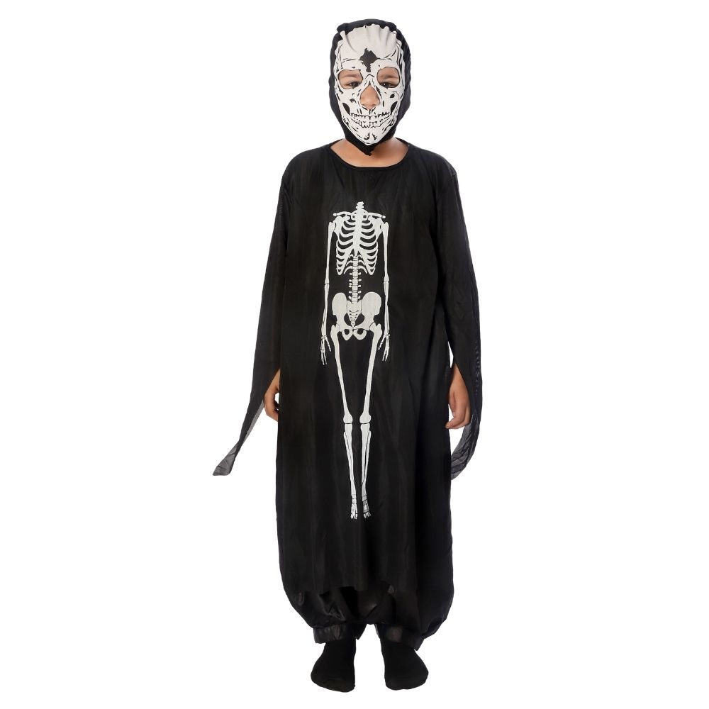 Ghost Bhoot Skeleton Halloween Costume For Boys