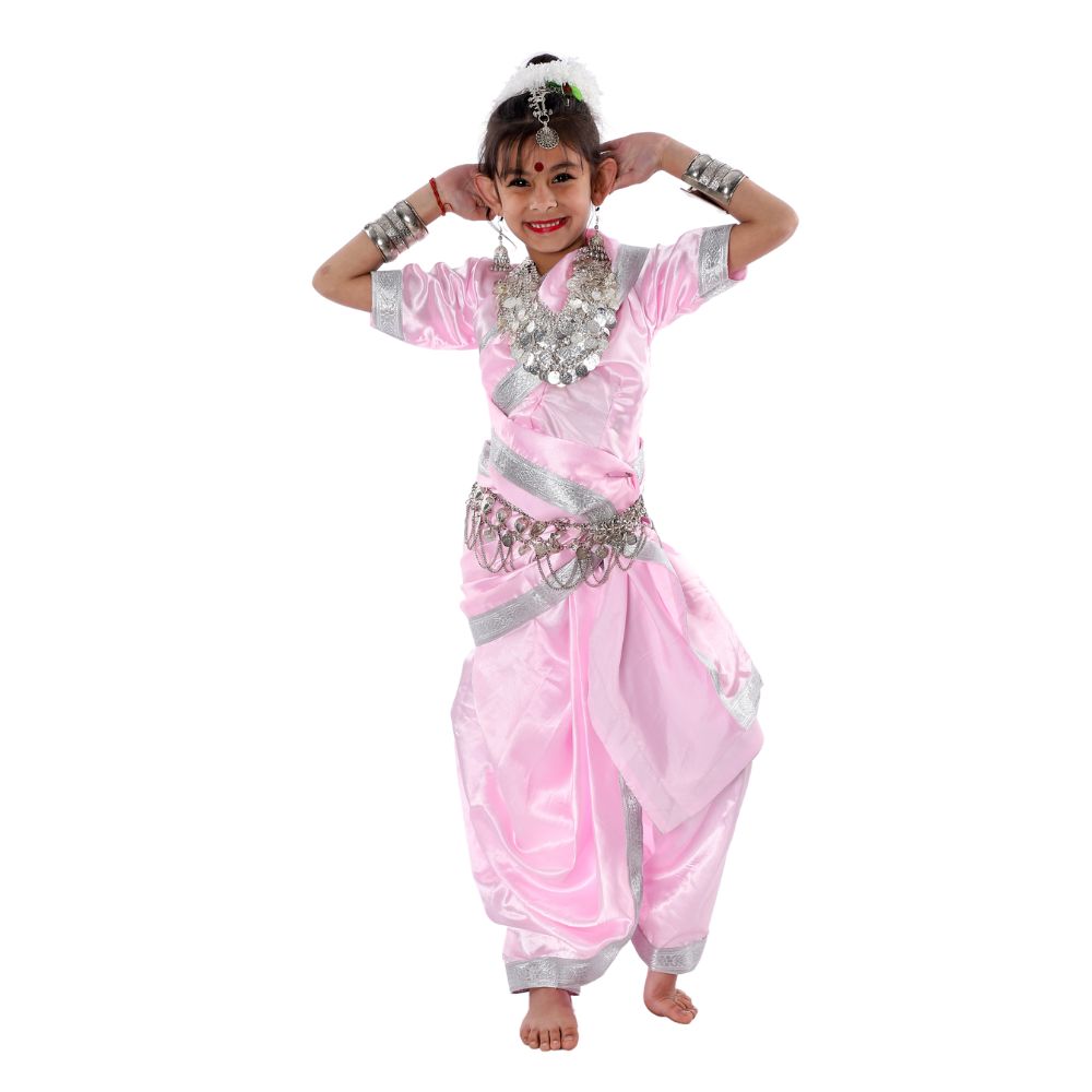 Lavani Dance Fancy Dress Costume Pink