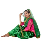 Sharara Dance Fancy Dress Costume Magenta & Green