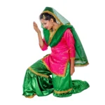 Sharara Dance Fancy Dress Costume Magenta & Green