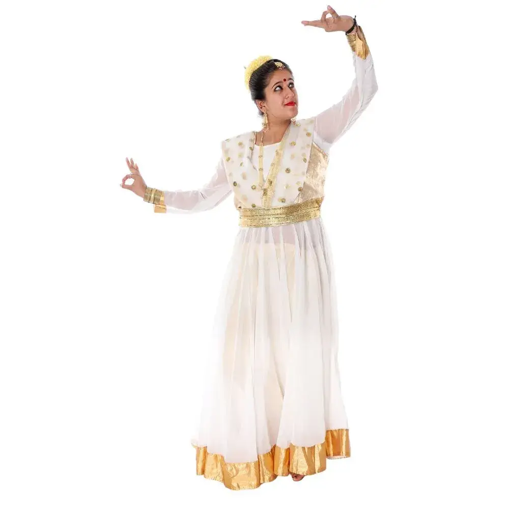 Anarkali Kathak Fancy Dress Costume Side Anarkali Kathak Fancy Dress Costume