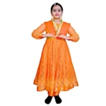 Kathak Dance Dress Orange Anarkali Style