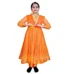 Kathak Dance Dress Orange Anarkali Style