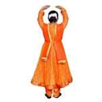 Anarkali Style Kathak Dance Dress in Orange