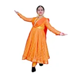 Anarkali Style Kathak Dance Dress in Orange