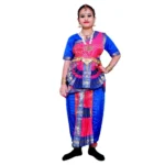 Bharatanatyam Dance Dress in Blue & Magenta