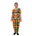 Bharatanatyam Dance Dress in Green & Orange