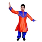 Boys Kathak Fancy Dress Costume in Orange