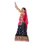 Gujarati Garba Dance Fancy Dress Costume For Girls Navy Blue