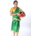 Indian Folk Saree Fancy Dress in Green & Yellow