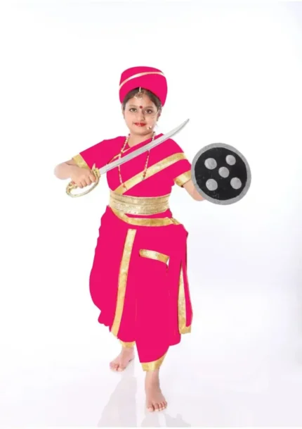 Jhansi Ki Rani Laxmi Bai Fancy Dress Costume Pink