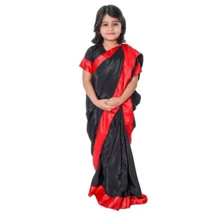 Black Kids Saree Fancy Dress Costume