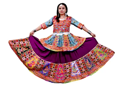 Koti Style Garba Lehenga Dance Costume