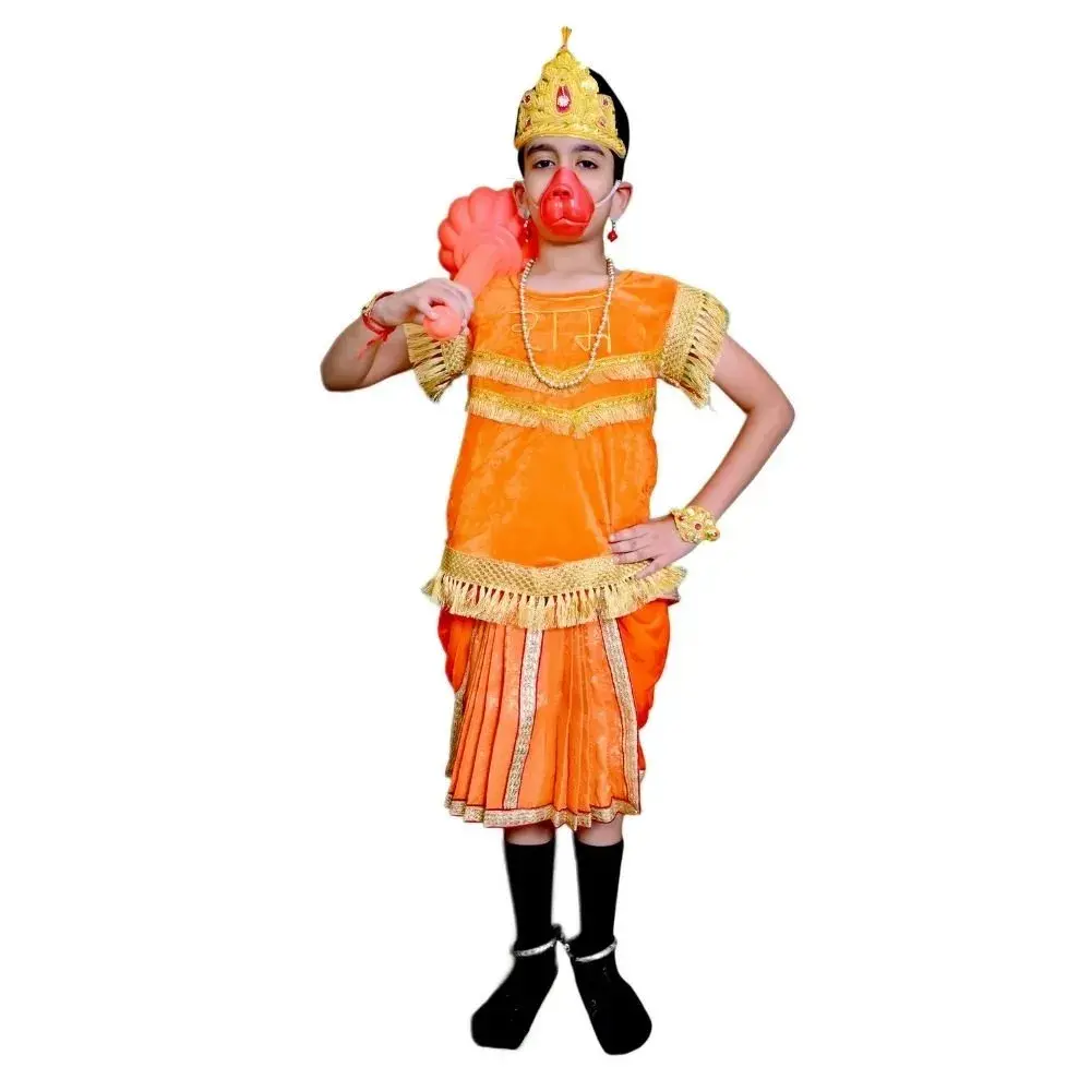 Lord Hanuman Fancy Dress Costume Orange Lord Hanuman Fancy Dress Costume Orange