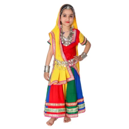 Multicolor Haryanvi Lehenga Choli Costume