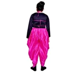 Western Dance Dress For Girl In Magenta Black Colour