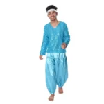 Western Dance Dress for Boys in Firozi & White
