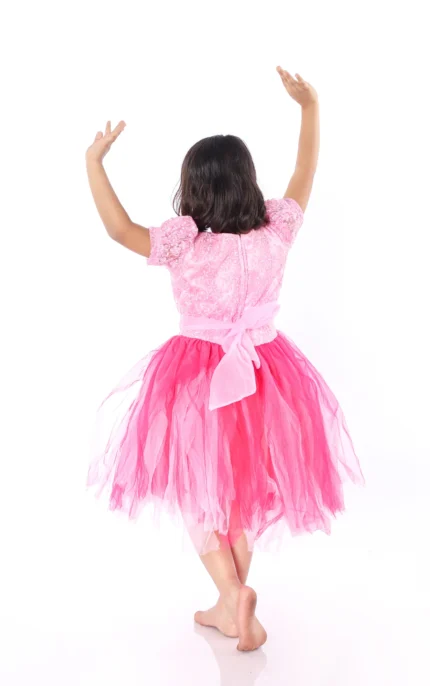 Western Dance Frock Fancy Dress Pink