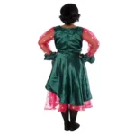 Western Dance Frock Fancy Dress Green For Girls