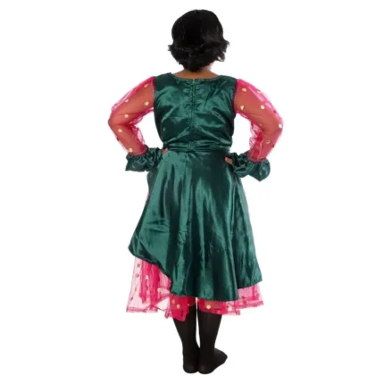 Western Dance Frock Fancy Dress Green For Girls