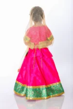 Janmashtami Radha Lehenga Pink Golden For Kids