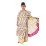 Kids Saree Fancy Dress Costume in Pink & White