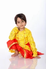 Krishna Dress For Boys in Yellow Color