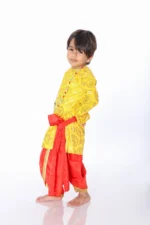 Krishna Dress For Boys in Yellow Color