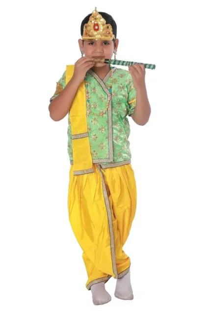 Krishna Fancy Dress Costume Parrot Green