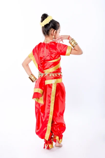 Lavani Saree Fancy Dress Costume Red