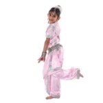 Lavani Saree Fancy Dress Pink Costume For Girls