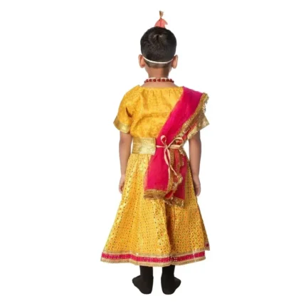 Radha Fancy Dress Costume In Yellow