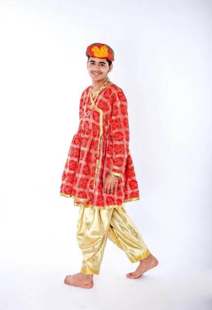 Rajasthani Dance Fancy Dress Costume for Boys