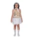 Western Dance Dress for Girls White & Golden