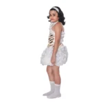 Western Dance Dress for Girls White & Golden