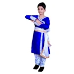 Boys Kathak Dance Dress in Royal Blue & White