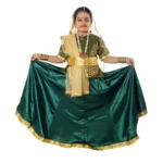Kathak Dance Dress Costume For Girls Green back