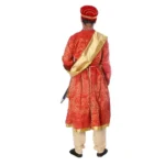 Mughal King Fancy Dress Costume For Boys red