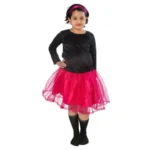 Western Dance Fancy Dress Skirt – Black & Magenta
