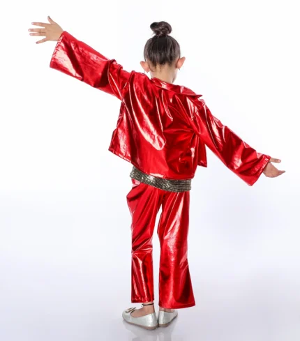 Western Dance Fancy Dress in Black & Red