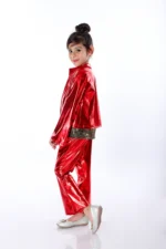 Western Dance Fancy Dress in Black & Red