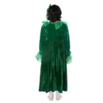 Western Dance Green Frock With Fan for Girls